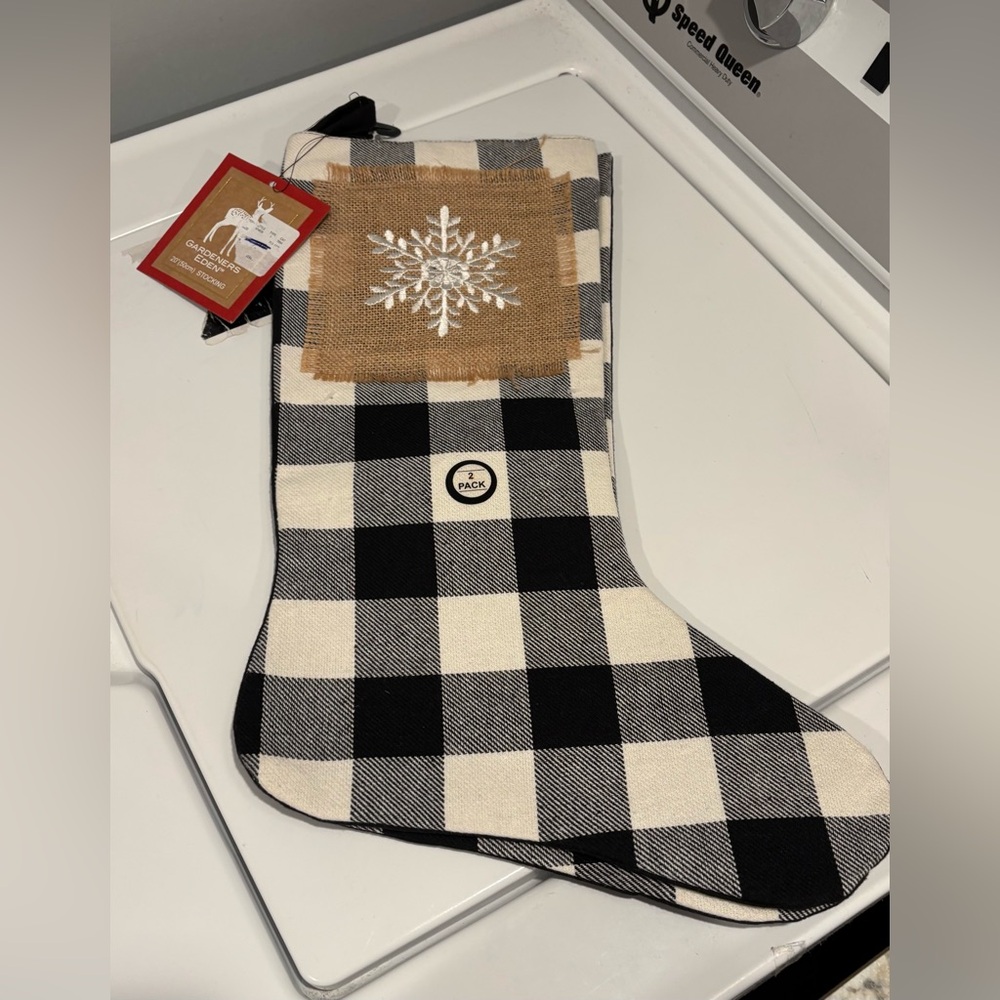 NWT 
Gardener's Eden 20"
Christmas stockings. Set of 2  Plaid